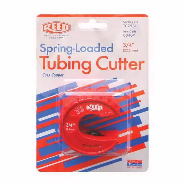 3/4" Red Spring Loaded Low Clearance For Cutting Copper L&M; CTS CPVC Tubing Cutter | REETC75SL