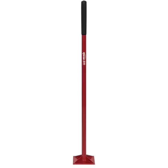 8" x 8" x 3/8" Heavy-Duty Steel Blade Steel Handle Hand Tamper | STR85058