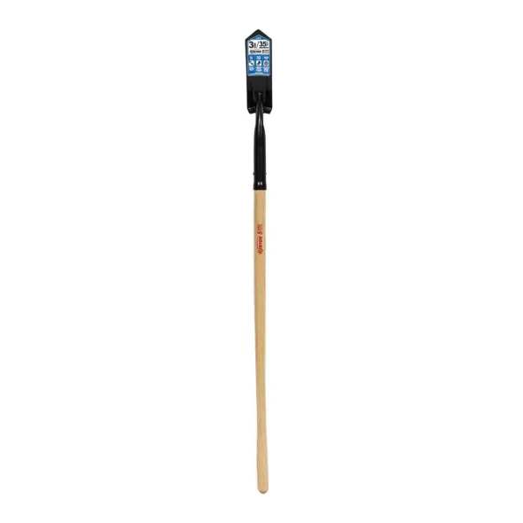 3" Steel Blade 11 ga Precision Lathe Turned American Ash Wood Handle Trenching/Cleanout 35 Degrees Angle Head Shovel | STR89023