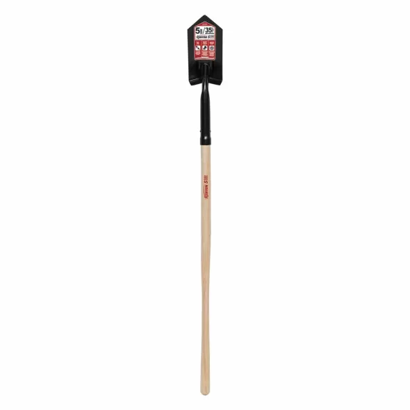 5" Steel Blade 11 ga Precision Lathe Turned American Ash Wood Handle Trenching/Cleanout 35 Degrees Angle Head Shovel | STR89025