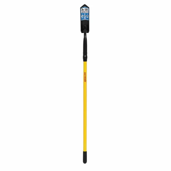 3" Steel Blade 11 ga Yellow Professional Grade Fiberglass Handle Trenching/Cleanout 35 Degrees Angle Head Shovel | STR89123