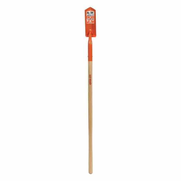 4" Tempered Steel Blade 16 ga Precision Lathe Turned Ash Wood Handle Trenching/Cleanout 28 Degrees Angle Head V Blade Shovel | STR89224