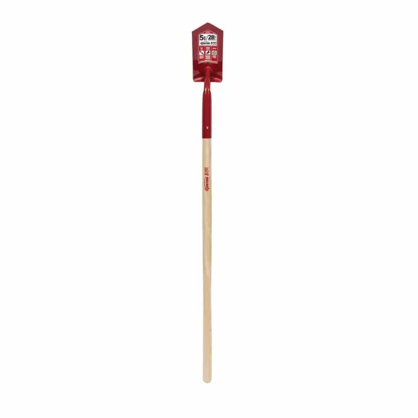 5" Tempered Steel Blade 16 ga Precision Lathe Turned Ash Wood Handle Trenching/Cleanout 28 Degrees Angle Head V Blade Shovel | STR89225
