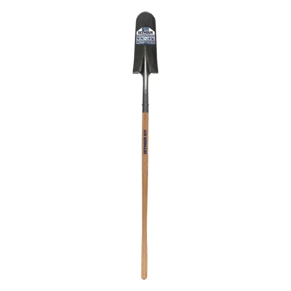 14" Blade 48" Precision Lathe Turned Hardwood Handle 16 ga Forward Turned Step Drain Spade | STRSVLD20