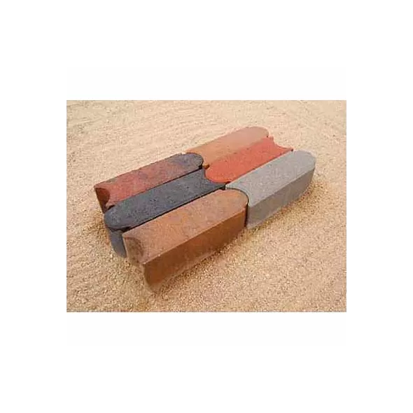12" x 4" x 4" Rectangular with Curved End (Bullet) Gray Lawn Edger | STV12110