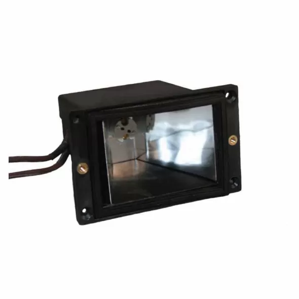 4.34" x 3.15" x 2.75" Black High Temperature Polymer For 12 V 20 W Ceramic Bi-Pin G4 T3 Step Lights Half Size Step Light Box | ULSSLB8110BK