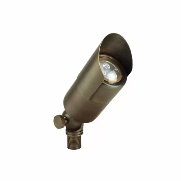 8 W GU5.3 MR-16 LED Weathered Brass Solid Cast Brass Valor Knights Series Up Light | UNIVALCNL