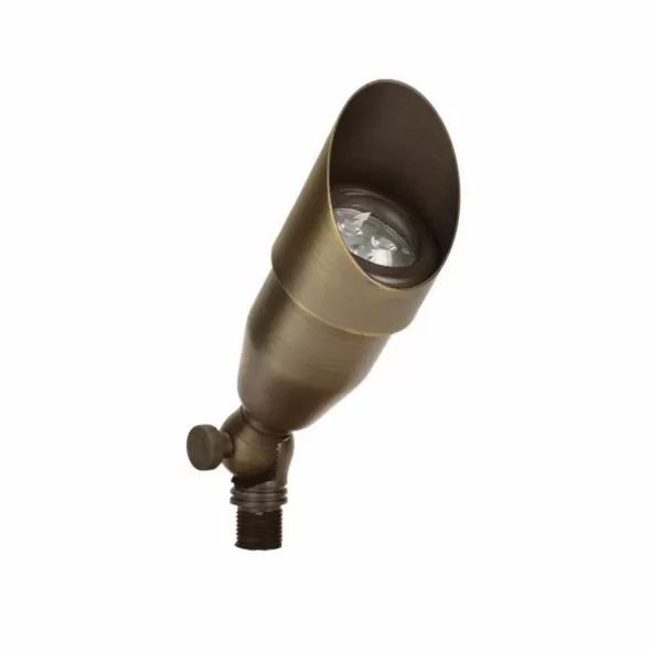 4 W GU5.3 MR-16 2700K LED Weathered Brass Solid Cast Brass Intrepid Knights Series Up Light | UNIINTR12L427