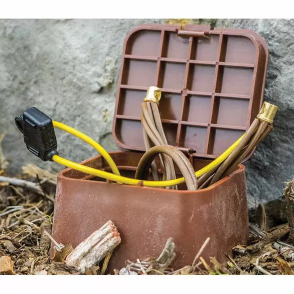 5.75" x 8.125" Light Brown PVC Satellite Hub Wiring Kit