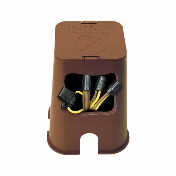 5.75" x 8.125" Light Brown PVC Satellite Hub Wiring Kit