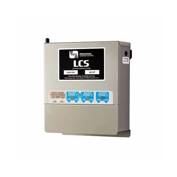 12 - 15 V Smudge-Free Clear Powder Coated 304 Stainless Steel Landscape LCS Series 3-Circuit Wi-Fi Lighting Control System | VISLCS150