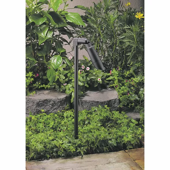 35 W Ceramic MR11 LED Standard Black Die-Cast Copper-Free Aluminum Landscape Series 4011 Model Path Light | VISML4011BFTD