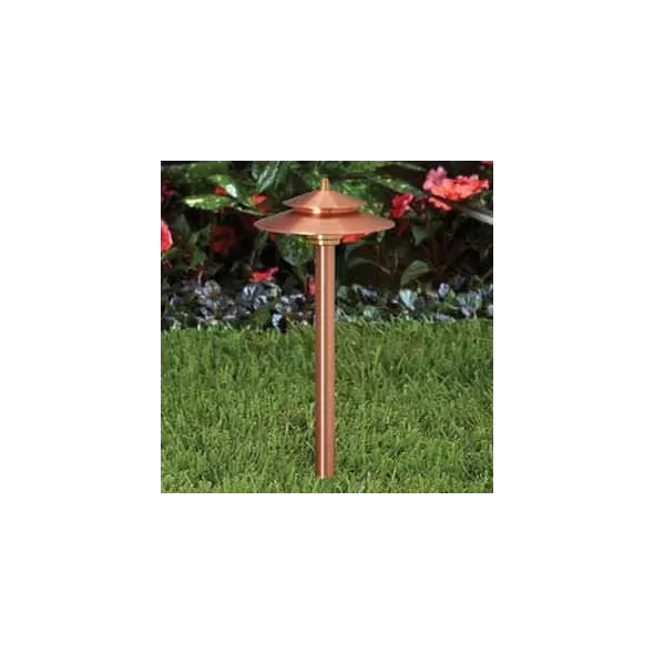 2.5 W T3 LED Natural Copper Spun Solid Copper 18" Steel Landscape Series 2125 Model Path Light | VISPR2125CSNW18S