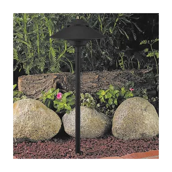 10 W Ceramic T3 Halogen Standard Black Die-Cast Copper-Free Aluminum Landscape Series 9217 Model Tall Path Light | VISPR9217B