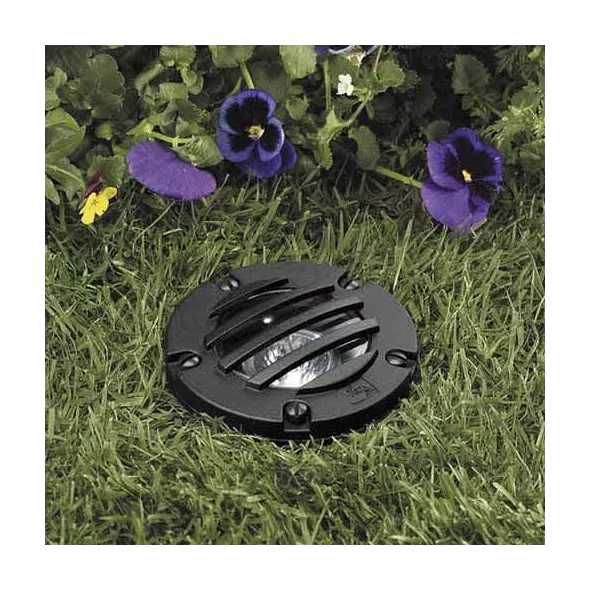 5 W MR-16 LED Standard Black Die-Cast Copper-Free Aluminum Landscape Series 5260 Model In-Ground with Grate 3 Emitter Well Light | VISGW5260BWLF3FL