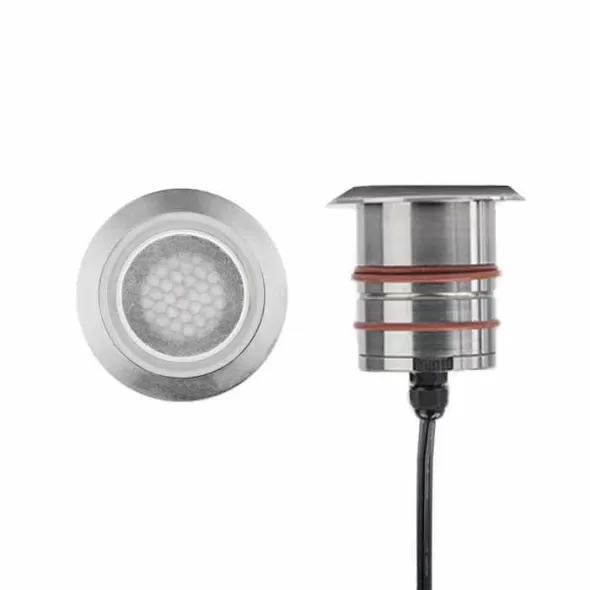 4 W 3000K LED Stainless Steel Recessed with Honeycomb Louver Round In-Ground Luminaire | WAC202230SS