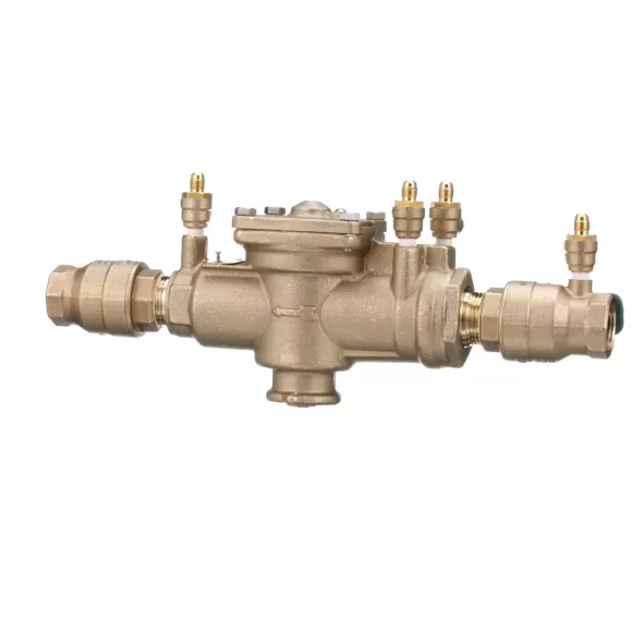 1" FNPT Lead-Free Bronze 175 psi LF009M2-QT Series In-Line Reduced Pressure Zone Assembly | WAT009QT010LF