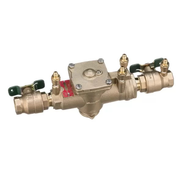 1" FNPT Lead-Free Bronze 175 psi LF009M2-QT Series In-Line Reduced Pressure Zone Assembly | WAT009QT010LF