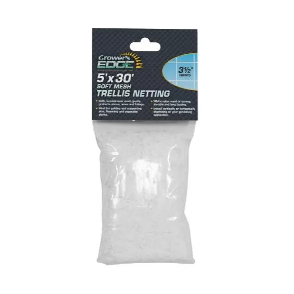 Grower's Edge Soft Mesh Trellis Netting 5 ft x 30 ft w/ 3.5 in Squares (12/Cs)