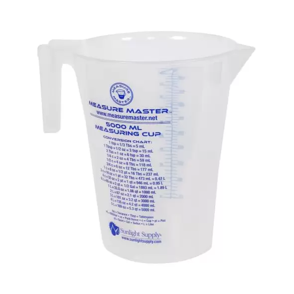 Measure Master Graduated Round Container 160 oz / 5000 ml (10/Cs)