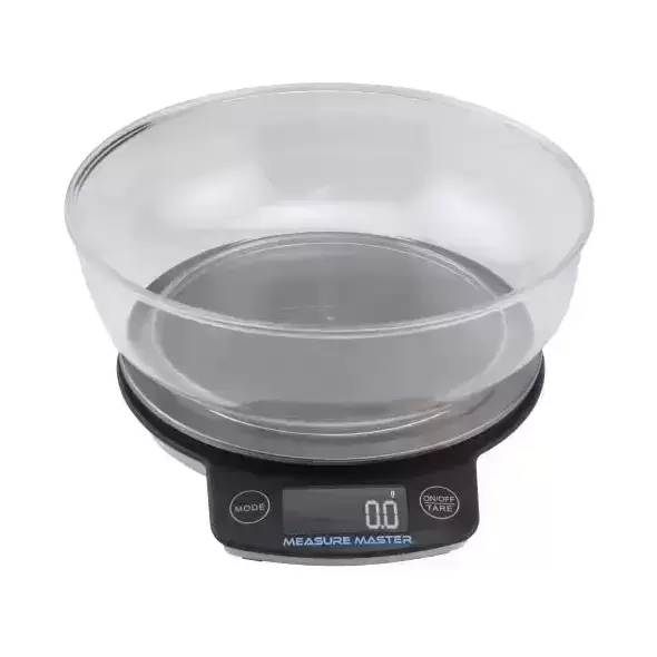 Measure Master Digital Scale w/ 1.88 L Bowl (3kg) - 3000g Capacity x 0.1g Accuracy (24/Cs)
