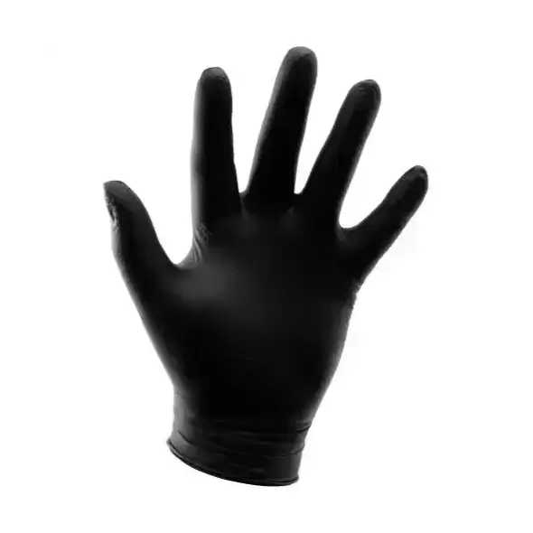 Grower's Edge Black Powder Free Diamond Textured Nitrile Gloves 6 mil - X-Large (100/Box)