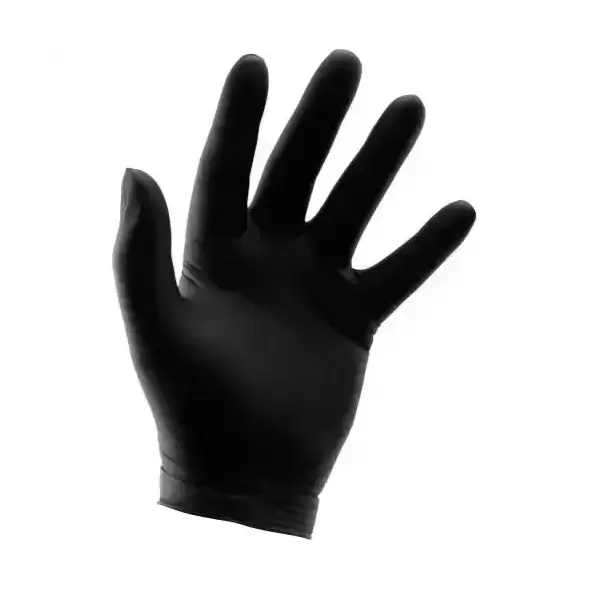 Grower's Edge Black Powder Free Nitrile Gloves 6 mil - Large (100/Box)