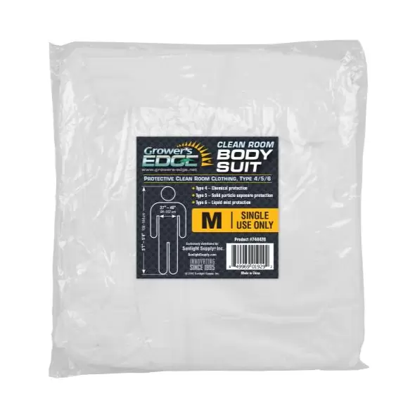 Grower's Edge Clean Room Body Suit - Size M (25/Cs)