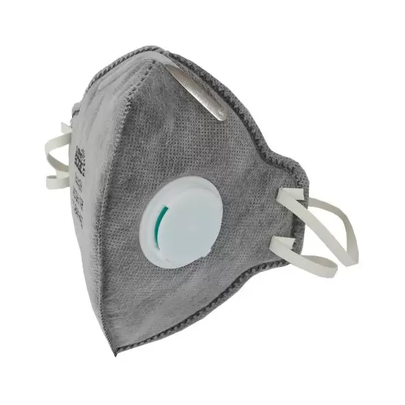 Grower's Edge Clean Room Vertical Fold-Flat Active Carbon Respirator Mask w/ Valve (10/Cs)