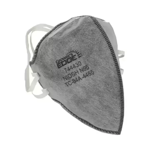 Grower's Edge Clean Room Vertical Fold-Flat Active Carbon Respirator Mask (20/Cs)