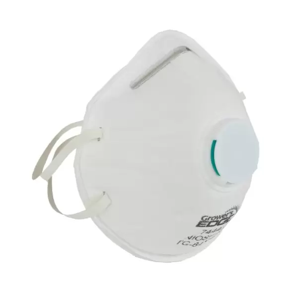 Grower's Edge Clean Room Conical Particulate Respirator Mask w/Valve (10/Cs)