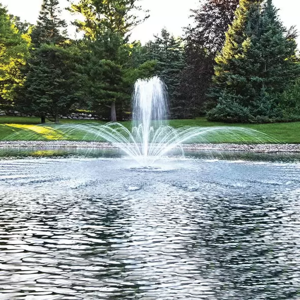 Airmax Eco-Series Floating Fountain w/Timer Photocell, 3-Spray patterns 1/2 HP | AMX652883