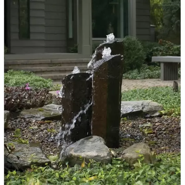 Mongolian Basalt Column Landscape with Set of 3 Fountain Kit | AQS58089