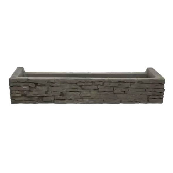 36" x 12" x 6" Straight Stacked Front Spill Slate Topper | AQS78281