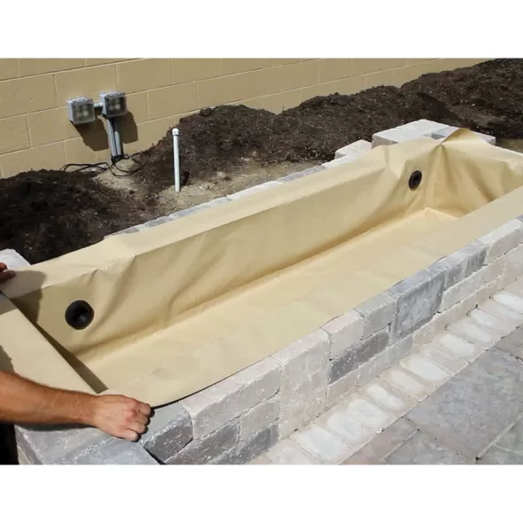 4' x 2' x 16" 80 gal Tan Flexible Hardscape Basin | AWGFF4216T