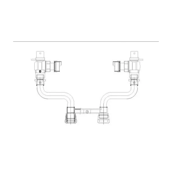 1" x 10" Brass 6040NL Series Vertical Inlet and Outlet Meter Setter | CMB6040NL410H4H4