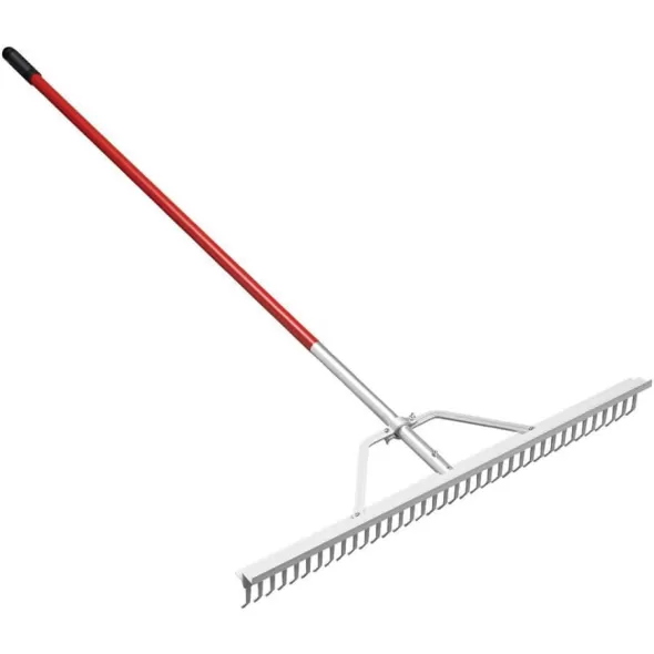 36" Aluminum Blade 60" Aluminum with Vinyl Sleeve Handle Landscape Rake | CORRK61062