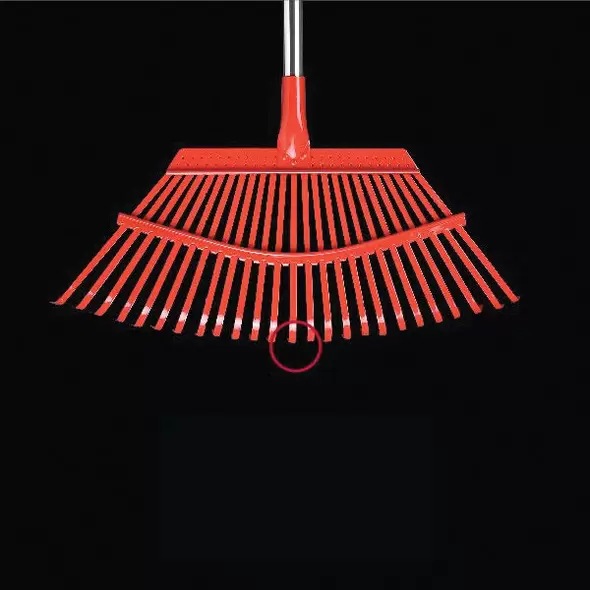 Corona Clipper Leaf Rake, 19" Blade 54" Metal W/Anti-Slip Vinyl Fixed Tine | RK 62061