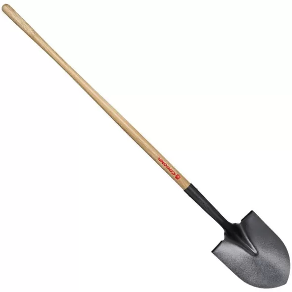 Corona Clipper Round Point Shovel, Tempered Steel Blade Ash Wood Handle | SS 26000