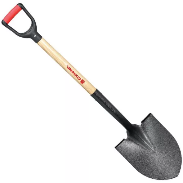 Tempered Steel Blade 16 ga 30" Ash Wood Handle Round Point Shovel | CORSS26010