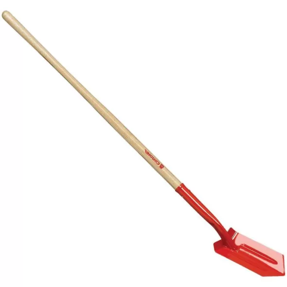 5" Steel Blade 13 ga Northern Ash Wood Handle 35 Degrees General Purpose Trenching Shovel | CORSS64105