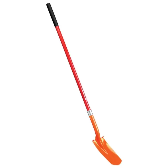 4" Steel Blade 14 ga Fiberglass Handle Curved Trenching Shovel | CORSS64714