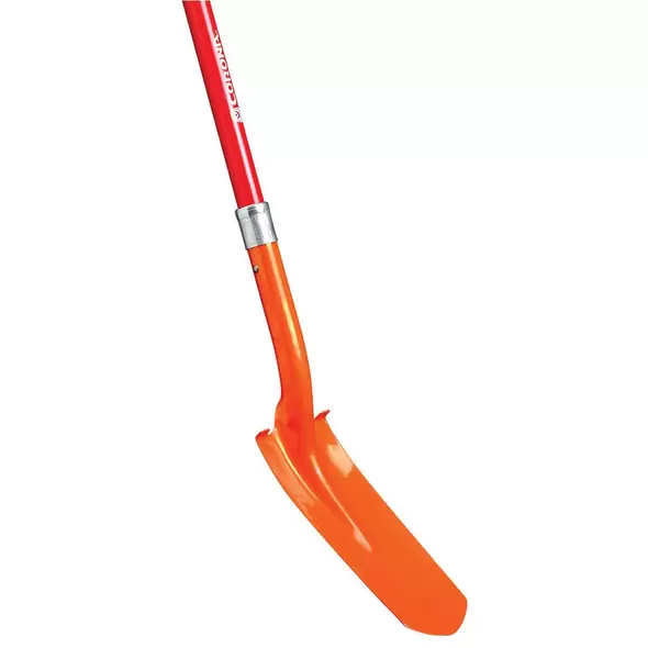 4" Steel Blade 14 ga Fiberglass Handle Curved Trenching Shovel | CORSS64714