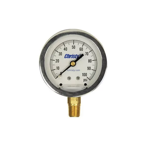 0 to 160 psi 2-1/2" Dial 1/4" NPT Liquid Filled Pressure Gauge | CSTTGLF16025
