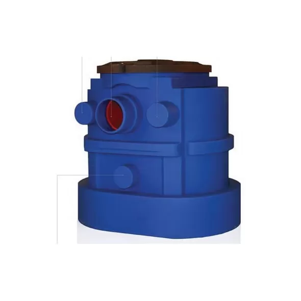 200 gpm 75 gal 36" x 35" x 32" Polyethylene with 6" Intake Port Filter Tank | FILT75F