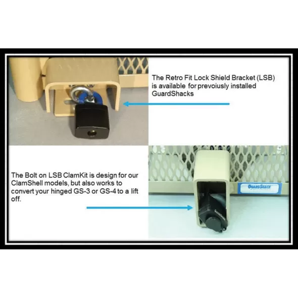 Forest Green/Powder Coated Lock Shield For Backflow Prevention Device Enclosure Bracket Kit | BPDLSB