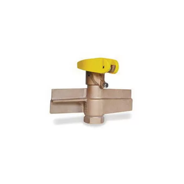 1" NPT Red Solid Brass 1-Slot Anti-Rotation Quick-Coupling Valve | BUKQB44LRCAR10