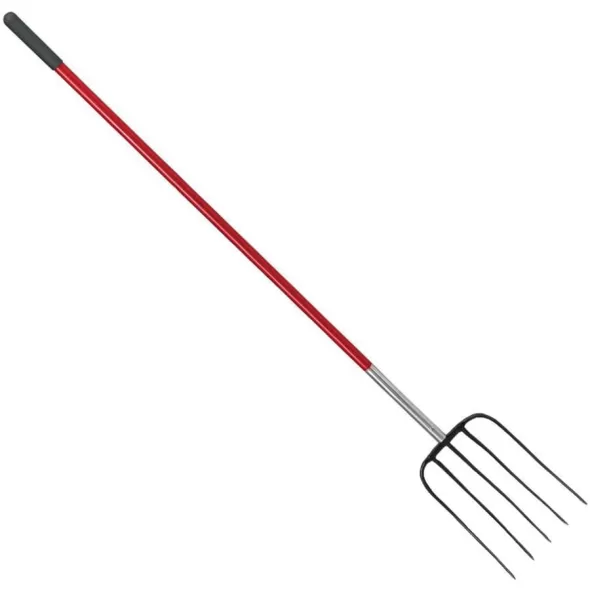 Tampered Steel Blade 54" Aluminum with Vinyl Sleeve Handle 5-Tine Manure Fork | CORFK72065