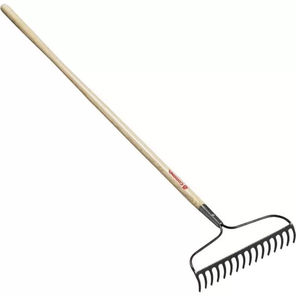 16" Tampered Steel Blade 60" Northern Ash Wood Handle Bow Head Rake | CORRK65002