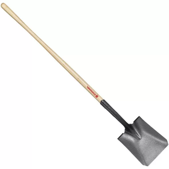 Tempered Steel Blade 14 ga 48" Northern Ash Wood Handle Hollow-Back Square Point Shovel | CORSS66000